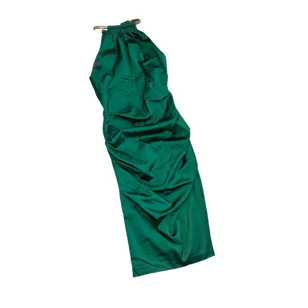 Cache Sleeveless Halter Neck Mini Cocktail Dress Womens Emerald Green Size 0